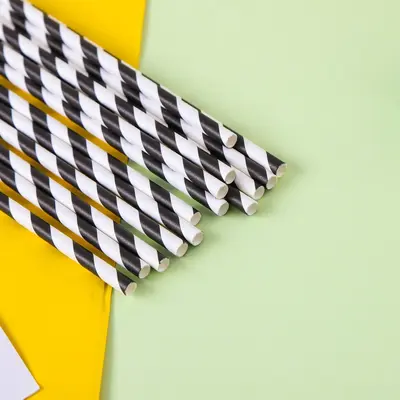 Colorful Biodegradable Food-Grade Kraft Paper Straws - 8