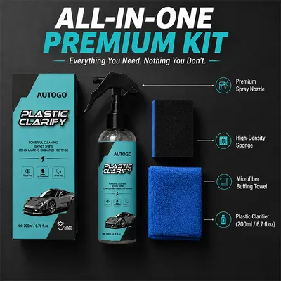 Car Plastic Restorer and Crystal Polish, Leather Seat Cleaner - 3