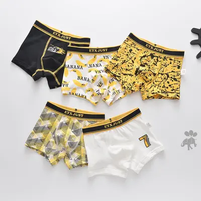 Boys' 95% Cotton Boxer Briefs, 5-Pack - 8