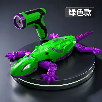 跨境2.4G爬墙壁虎仿真蜥蜴仿生攀爬行走变色龙电动遥控爬墙玩具车 - 10