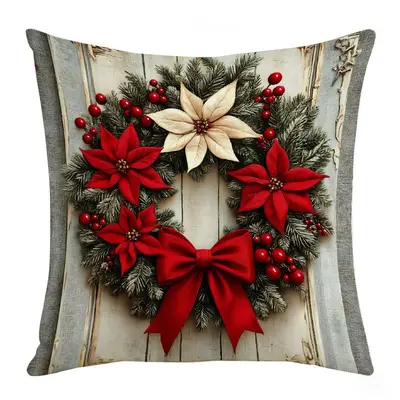 Amazon Weihnachts-Kissenbezug Kissen Sofa Dekoration Weihnachtsmann Schneemann Rentier Druckmuster Kissenbezug - 8