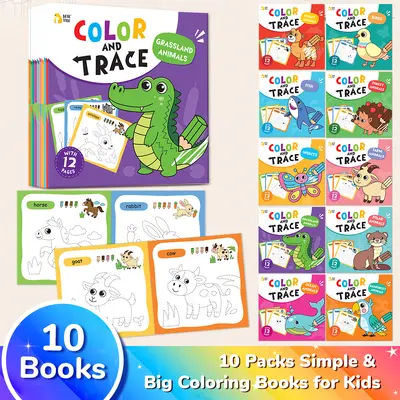 Malbuch-Set mit 10 Büchern für Kinder von 3 bis 6 Jahren - 1