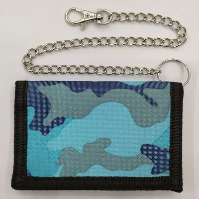 Foldable Waterproof Men's Wallet with Chain and Anti-Theft Waist Pouch - 9
