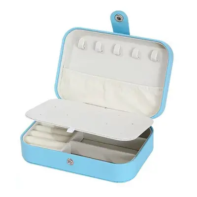 Portable travel jewelry storage box, compact and easy to carry, earrings, studs, necklaces, jewelry rings, storage box - 10