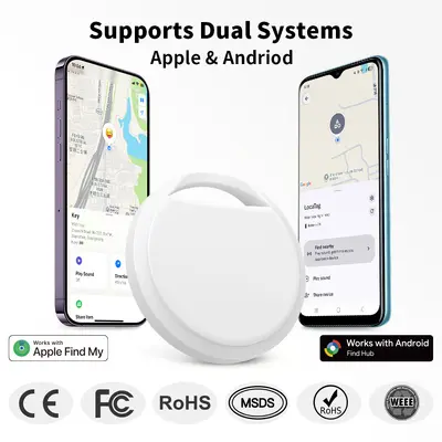 iOS Android çift sistem Bluetooth izleyici, pet anahtarlığı