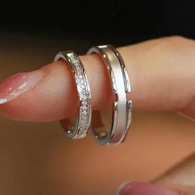 Paar-Ringe, Herren-Damen, personalisiertes Design, Luxusgeschenk - 4
