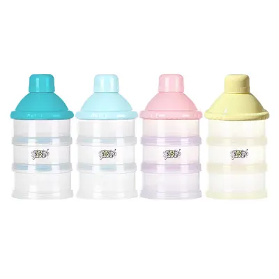 Portable 3-Compartment Baby Formula Storage Box, Airtight