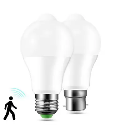 Akıllı LED insan vücudu sensörü ampul LED ampul merdiven koridor anahtarı plastik sarılı alüminyum E27 kızılötesi sensör ışığı - 7