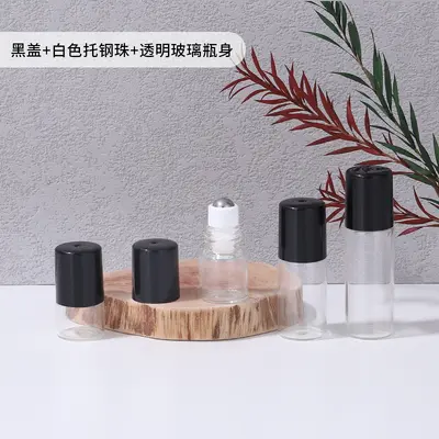 Parfüm Roll-On Mini Şişe 1ml 2ml Şeffaf Uçucu Yağ Şişesi 3ml 5ml Kahverengi Esans Dağıtım Şişesi Taşınabilir Paket - 12