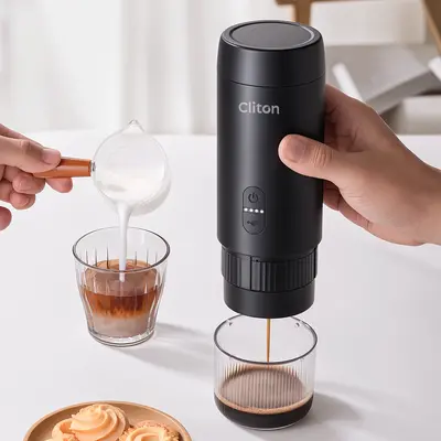 Cliton Portable Italian Coffee Machine Espresso Capsule Extraction Machine Semi-Automatic Moka Pot Small Cocoland Dunton
