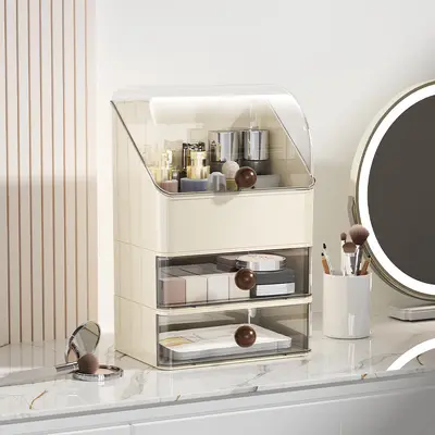 Schminktisch-Kosmetik- und Lippenstift-Organizer mit Schublade staubdicht