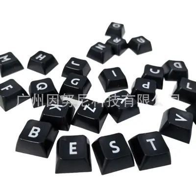 来图客制五面热升华加厚PBT键帽机械键盘解压按键玩具钥匙扣挂件