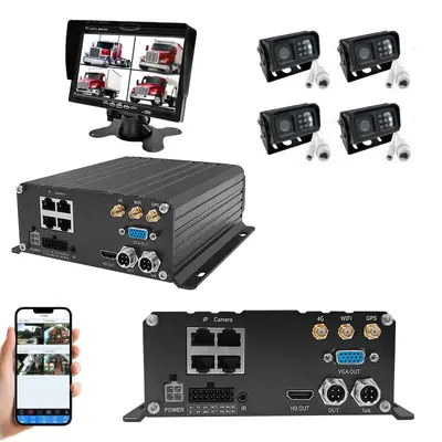 Araç Monteli NVR Kaydedici, 4 Kanal, 4G, GPS