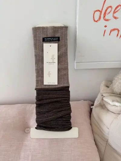 IOULOR Retro Patchwork Bacak Kılıfı, Çizgili, Kadın, Hafif - 8