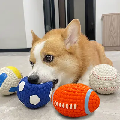Dog Toy Ball, Bite-Resistant, Squeaky, for Large Dogs - 1
