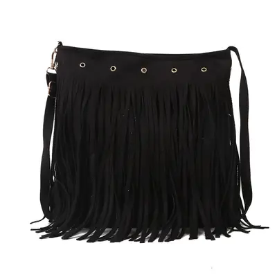 Boho-Umhängetasche mit Quasten und großem Fassungsvermögen - 7