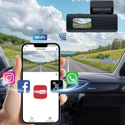 4K dashcam, WiFi, mobil bağlantısı, döngü kaydı