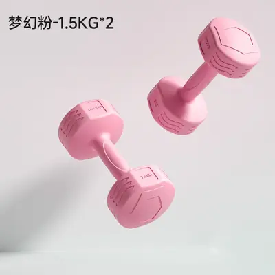 Hantel Damen Fitness Heimtrainer Krafttraining Muskelaufbau Arme Neues Design Gummiert Kleine Hantel Set - 8