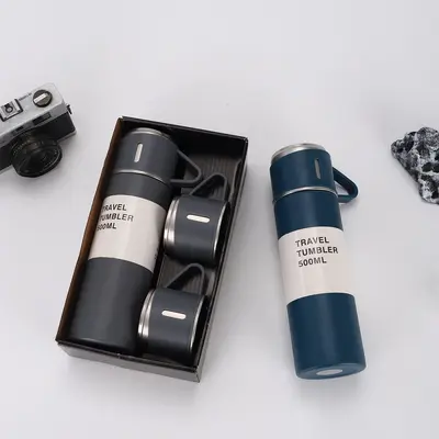 304er Edelstahl-Vakuumbecher, Geschenkset mit drei Deckeln - 4