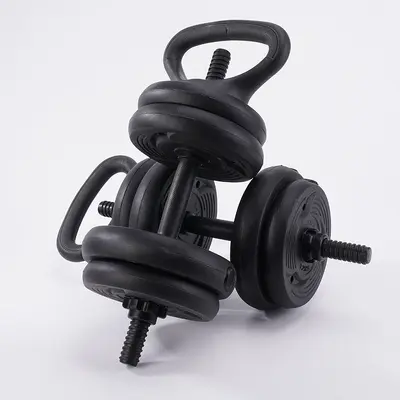 Grenzüberschreitende Quelle Zement Hantelset Herren Heimfitnessgeräte Gewichtheben Langhantel ummantelte Hanteln Sportgeräte Großhandel