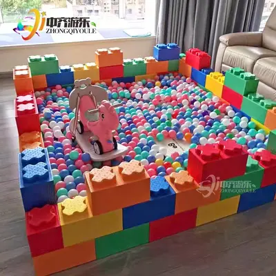 Children's Playground Large Foam Building Block Fence, Big Square Tiles, EPP Foam - 4