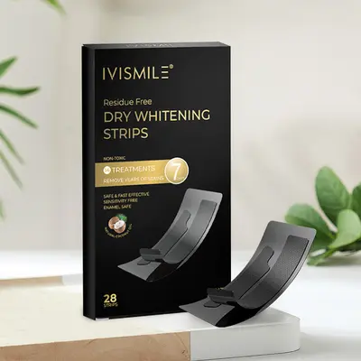 Activated Charcoal Dry PAP Teeth Whitening Strip Set