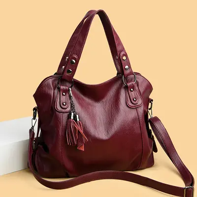Women's Tassel Shoulder Bag, Large Capacity, Autumn Style - 7