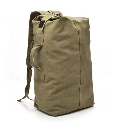 Herren-Rucksack, großes Fassungsvermögen, Leinenstoff, für Reise und Sport - 7