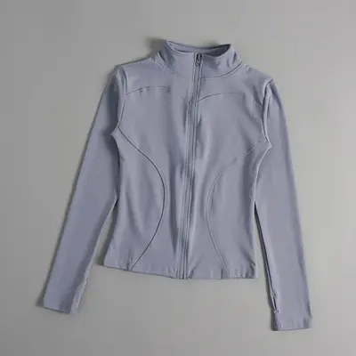 Damen-Fitnessjacke, schlank geschnitten, schnelltrocknend, mit Sonnenschutz, langärmlig - 8