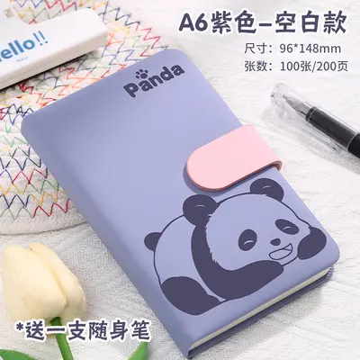 Panda Badge Mini Pocket Blank Notebook for Students - 11