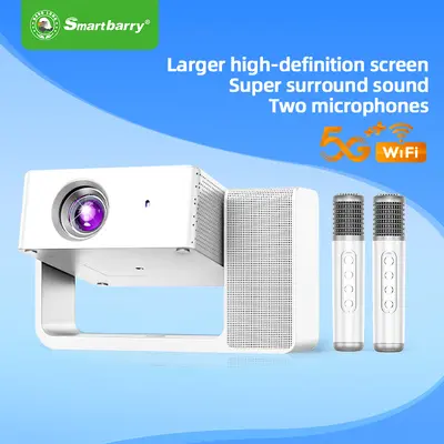 Cross-border New Product HT30 Home HD Projector Dual Karaoke Machine Portable Home Mobile Phone Projector Factory