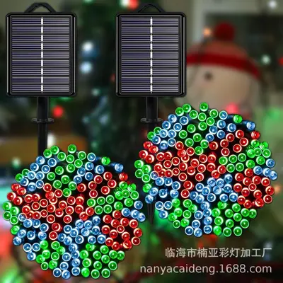Remote Control Colorful LED Solar String Lights, Waterproof - 4