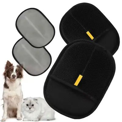 Pet Hair Removal Gloves Cat Hair Cleaner Cat Hair Remover Cat Grooming Tool Hair Removal Brush Hair Picker-up Dog Pet Gloves