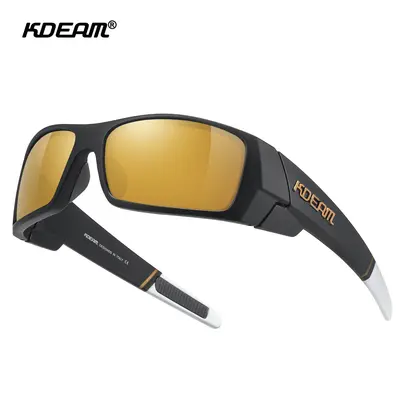 2024 KDEAM Quadratische polarisierte Sonnenbrille KD338, Radbrille