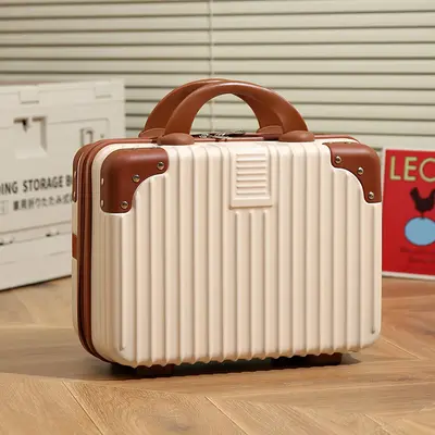Retro bavul mini kozmetik çantası 14 inç küçük kutu hatıra 16 inç bavul depolama şifre yatılı çanta - 7