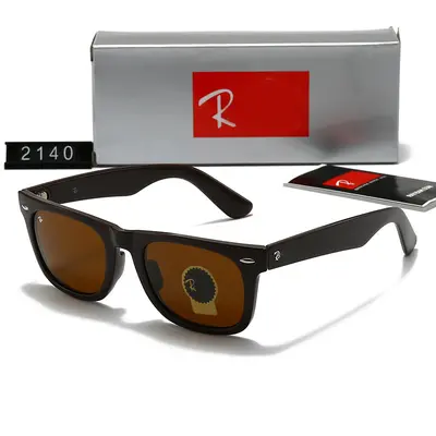 Glass Lens Square Frame Sunglasses Model 2140 - 3