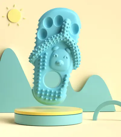 Slipper-Shaped Dog Chew Toy, Durable and Bite-Resistant Teething Toy - 8