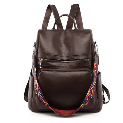 Women's PU Leather Backpack, Casual Everyday Use - 5