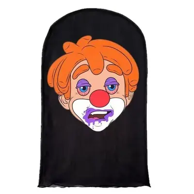 Lustige Parodie-Strickmaske mit Internet-Promi-Ausdruck, Vollgesichtsmaske