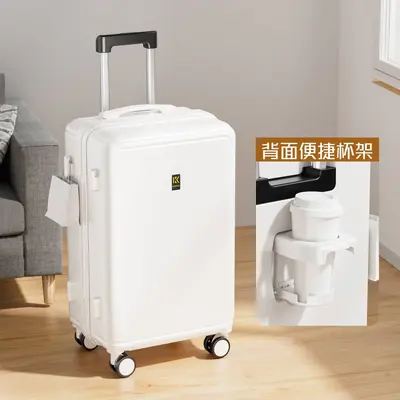 Large Capacity Silent Wheel Combination Lock Trolley Suitcase - 10