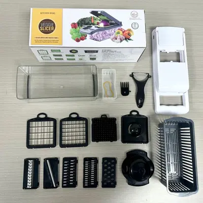 16-in-1 Vegetable Chopper Set with Shredder and Grater - 9