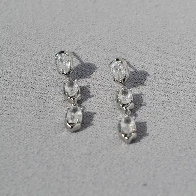 Long Rhinestone Teardrop Earrings for Women, Minimalist Design