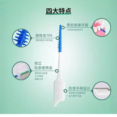 Новая трансграничная мягкая силиконовая межзубная щётка InterdentalBrush Межзубная щётка Мягкая зубочистка-щётка I-тип