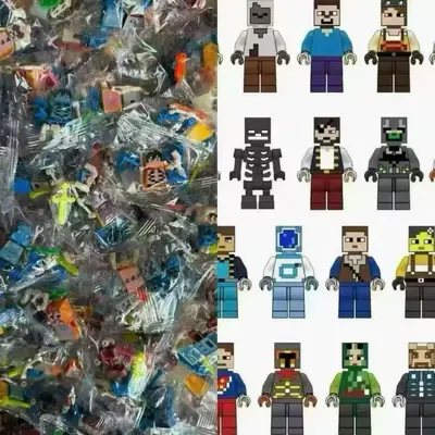 Small Particle Building Blocks Human Mini Figure Set - 12