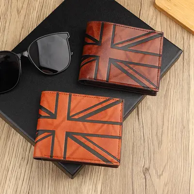 Men's Short Wallet with Embossed Mi Pattern, Large Capacity - 4