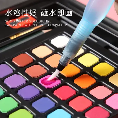 Children's watercolor paint set, tin box, artist kit - 3