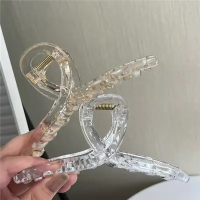 Großvolumiges Haar, Haarspange Hai-Clip, schwarze elegante hochwertige Haarspange, Haarspangen-Zubehör für den Hinterkopf