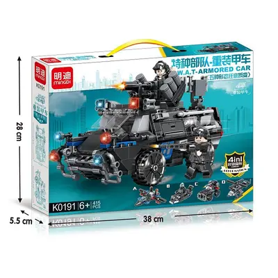 Mingdi K0190 Panzerfahrzeug, LEGO-kompatible Bausteine - 8