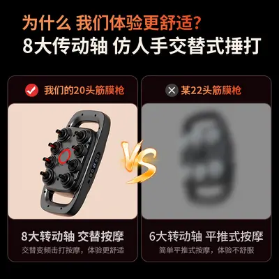 专业级多头筋膜枪全身深度放松捶打按摩器家用智能二十头按摩仪