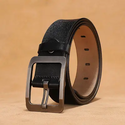 New Leather Belt Men's Belt Genuine Cowhide Belt Comfortable Versatile Men's Pin Buckle Belt Manufacturer Wholesale - 8